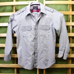 Untouchable Gray Mens shirt XL  16.5 / 34"